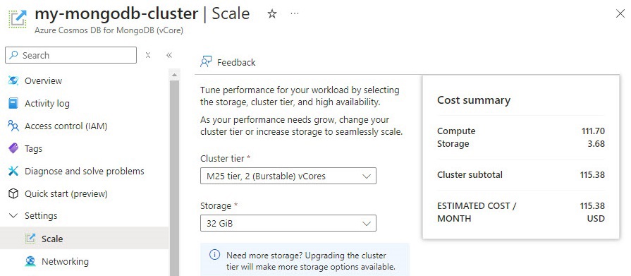 qna mongodb cluster m25