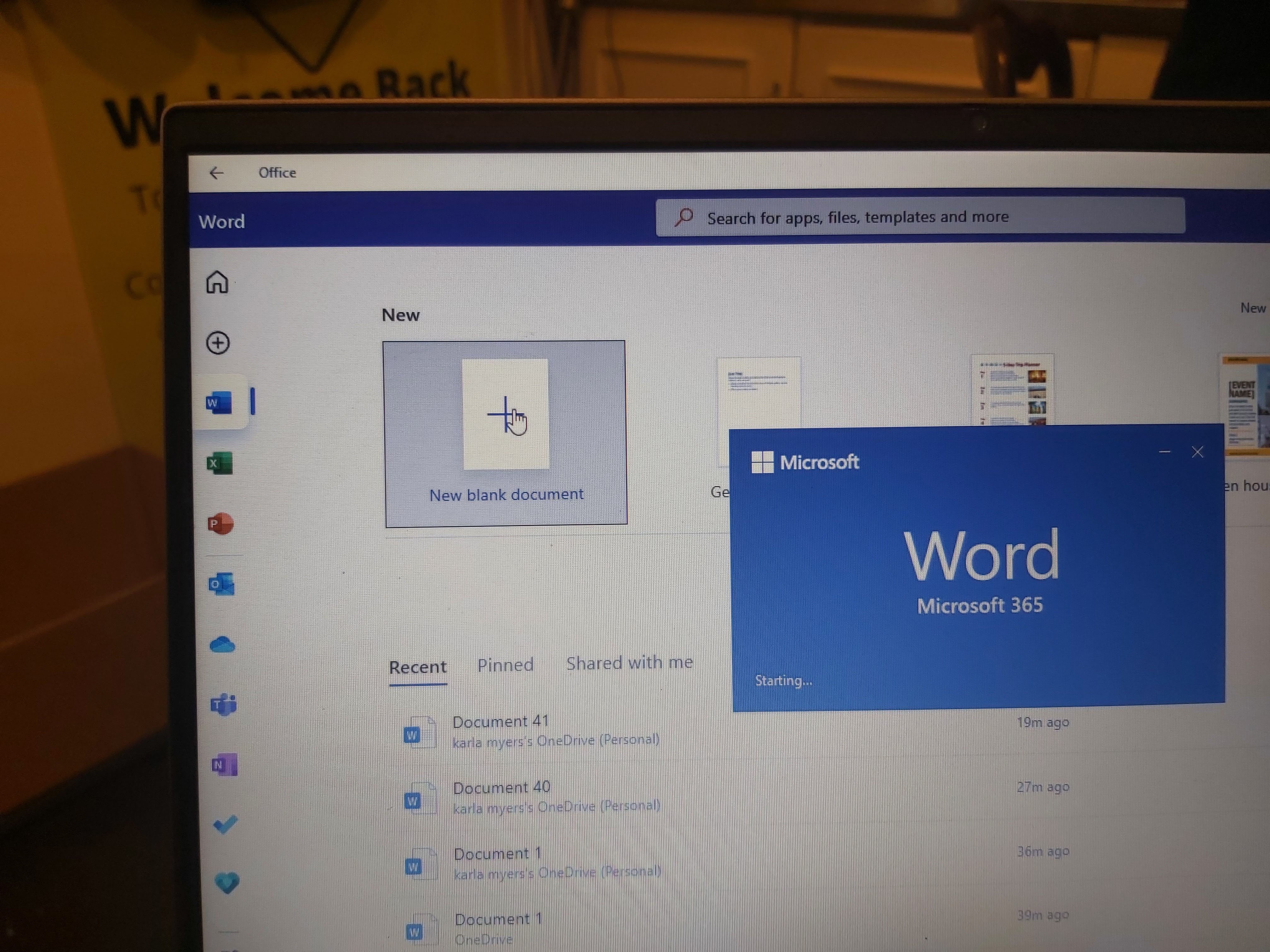 Office 365 Launcher not launching a 'New Blank Document' - Microsoft Q&A