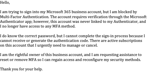 Locked out of Microsoft 365 Business Account due to MFA / Authenticator ...
