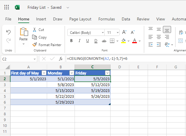 How to calculate Friday date based on created date in Microsoft list ...