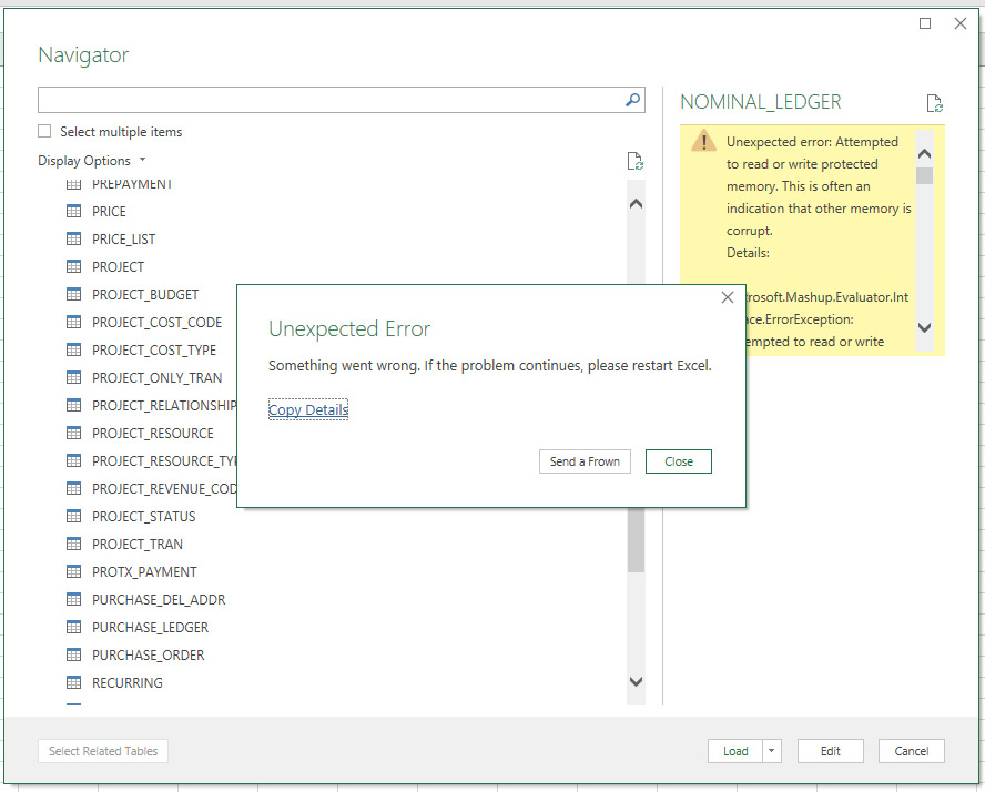 Power Query / Sage Line 5 connection error - Microsoft Q&A