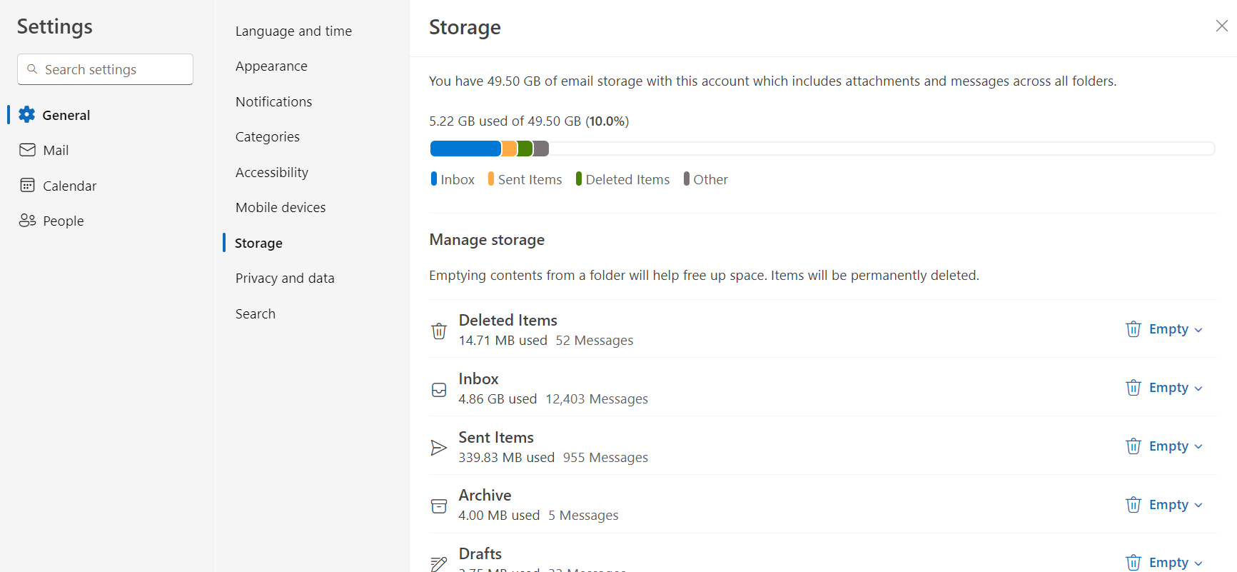 Outlook for Mac 16.82 - mailbox space usage - Microsoft Q&A