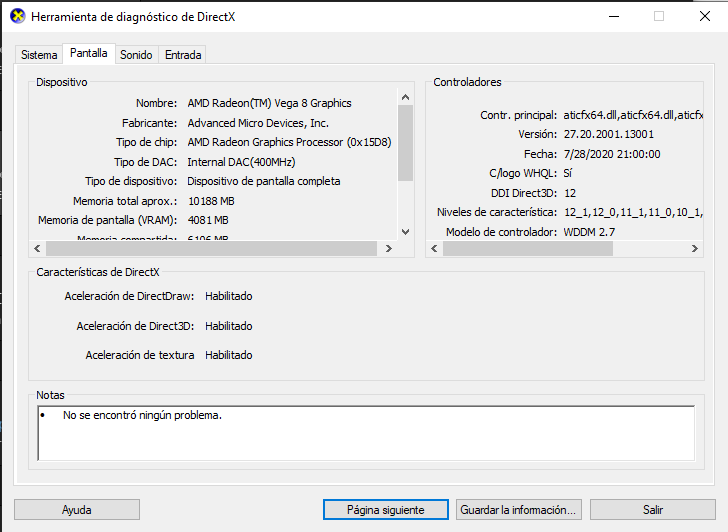 Problemas con la Vram con los drivers basicos de Microsoft : Windows 10 ...