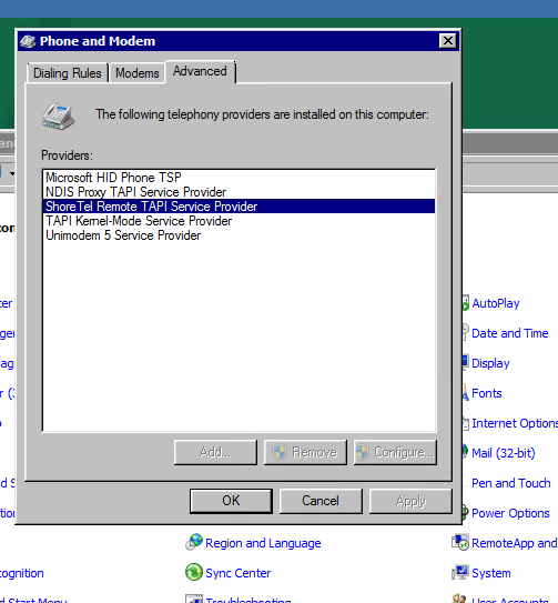 Phone and Modem Option - Microsoft Q&A