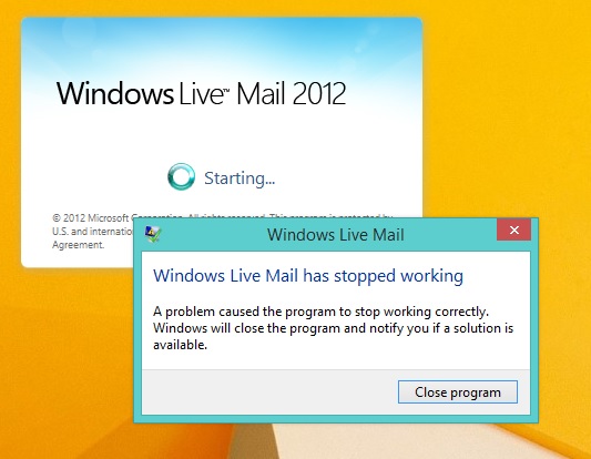 Windows Live Mail Crashing upon Opening - Microsoft Q&A