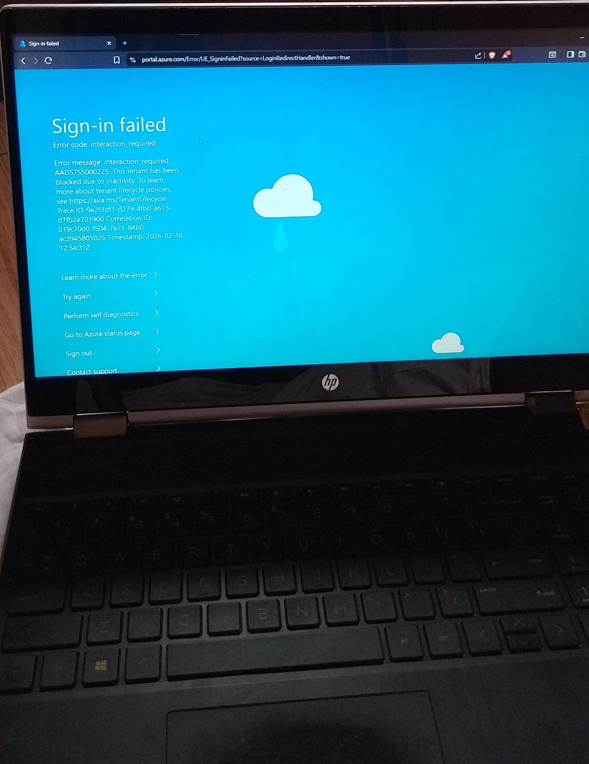 Can't sign in to my Azure account - Microsoft Q&A