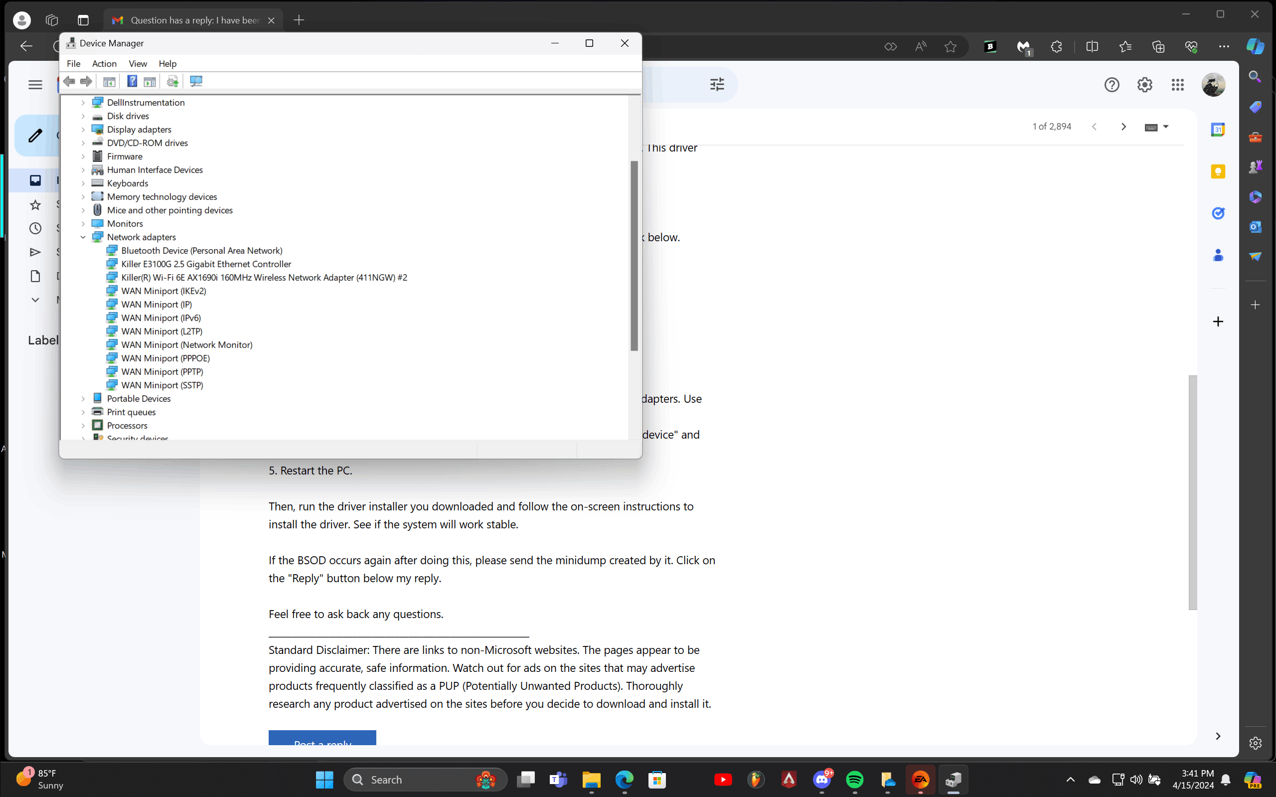 I have been getting a reoccurring blue screen with the stop code of ...