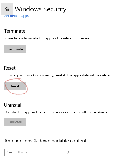 My Windows defender's ''start actions'' button wont work when a virus ...