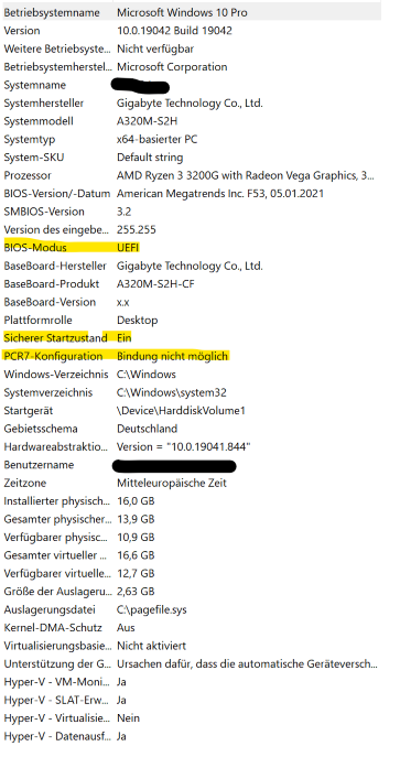 TPM PCR-Validierungsprofil fehlerhaft / PCR7 Bindung nicht möglich ...