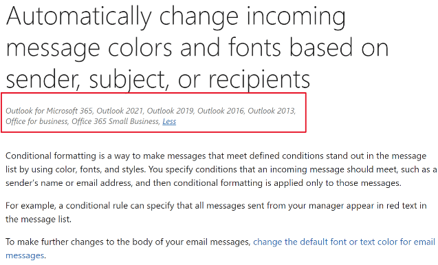 How to colour code mails. I have only option of selecting 