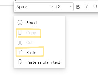 How do I copy and paste an email without ctrl + c and ctrl + v using ...