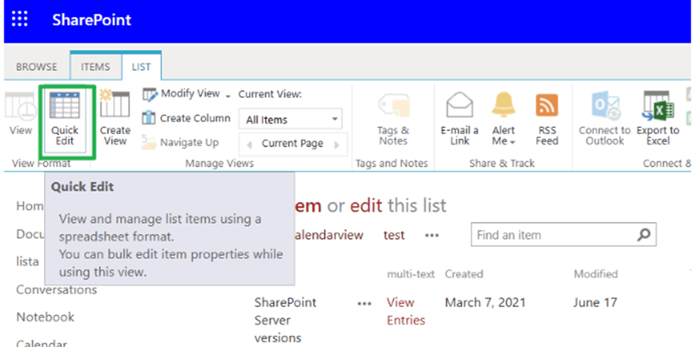 no grid view in sharepoint list - Microsoft Q&A