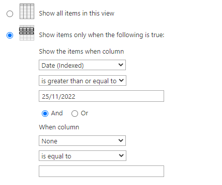 SharePoint List Filter not Working Correctly with Indexed date column ...
