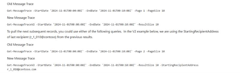 Is there a new endpoint for the New Message Trace V2 in Exchange Online ...