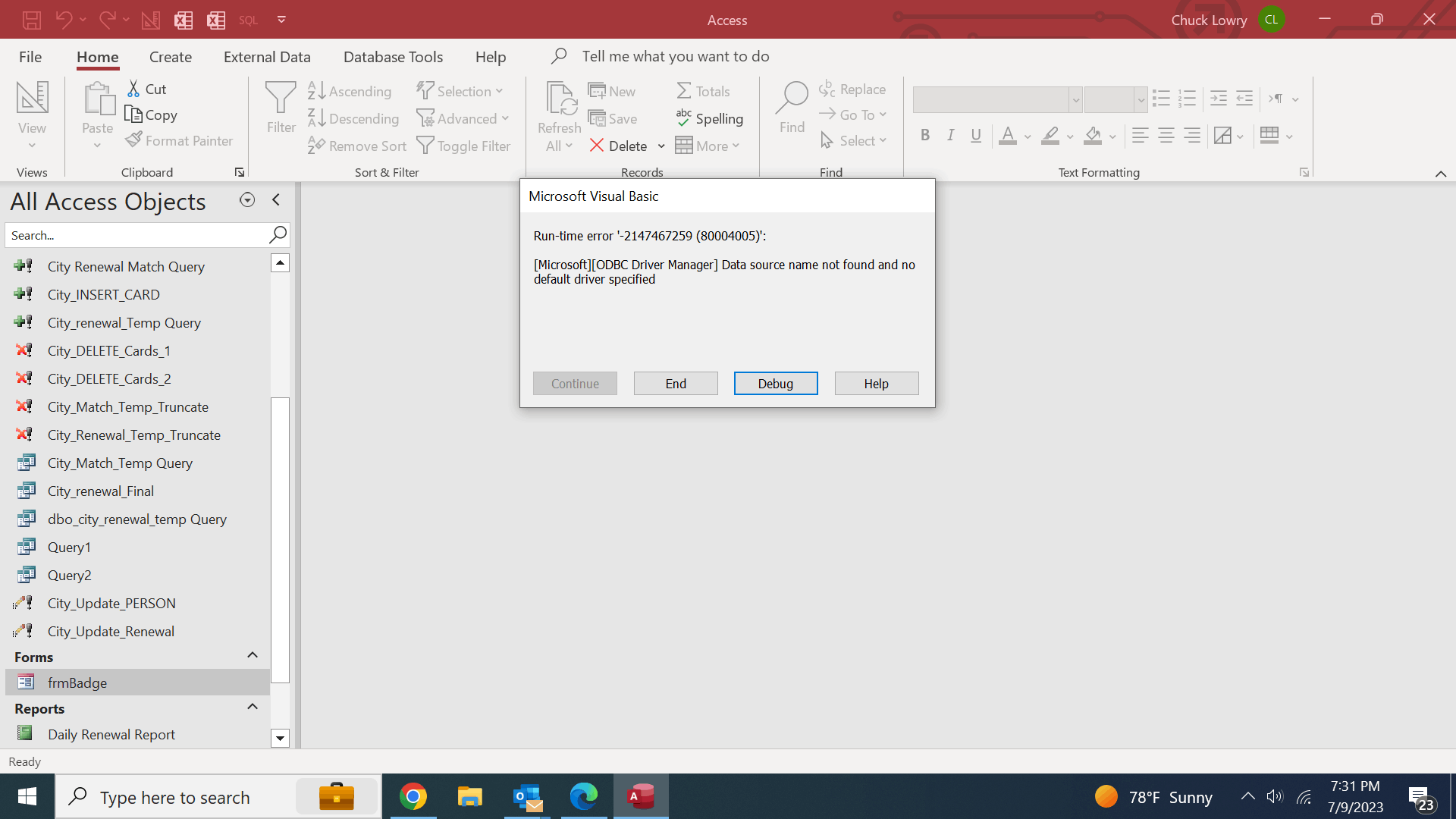 Run-time error 3024 with Access 2022 - Microsoft Q&A