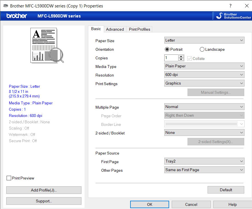 Printer dialog box missing - Microsoft Q&A