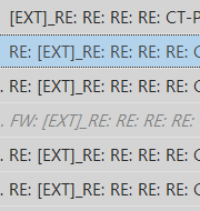 Outlook subject line keep adding RE as many as exchanging emails ...