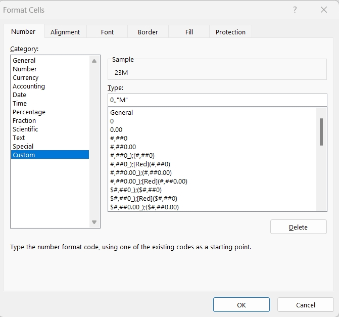 How to add K and M to my numbers - Microsoft Q&A