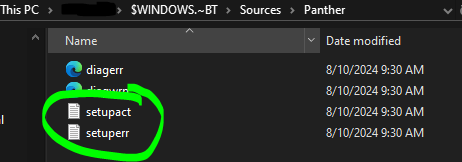windows 11, version 24h2 install error -0xc1900208