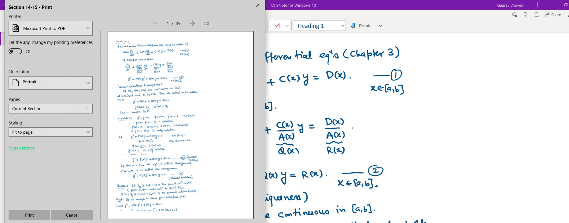 Unable to print to pdf from OneNote notebook - Microsoft Q&A