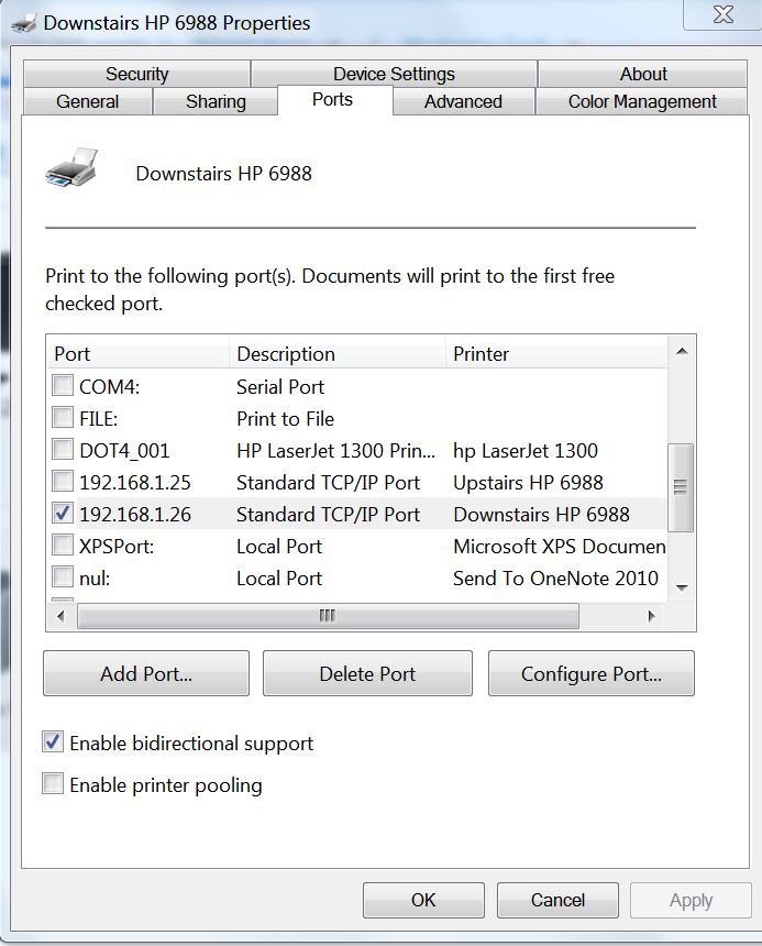 ERROR - Printing from office applications or Internet to two different ...