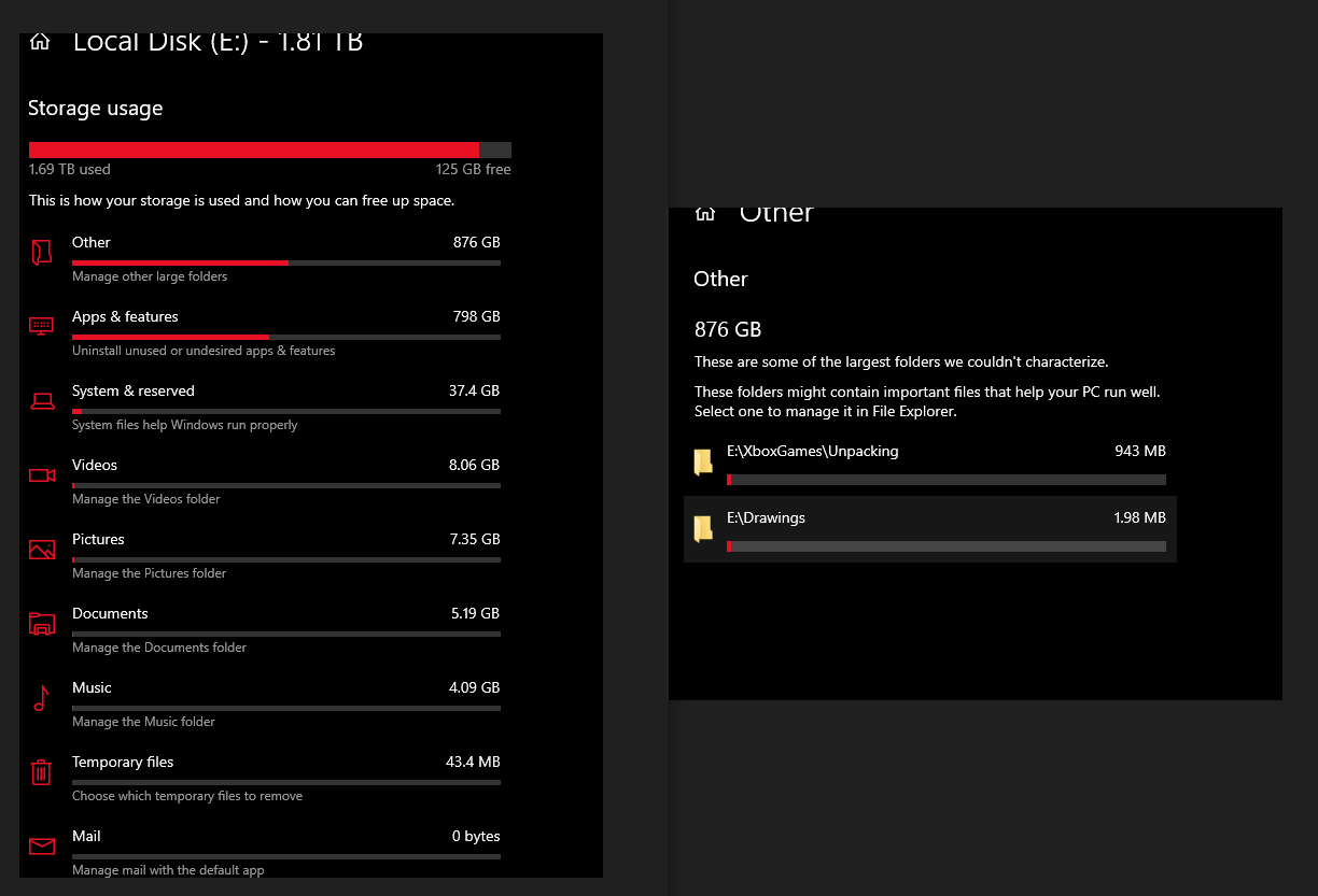 Why does my other folder take up all my storage? - Microsoft Q&A