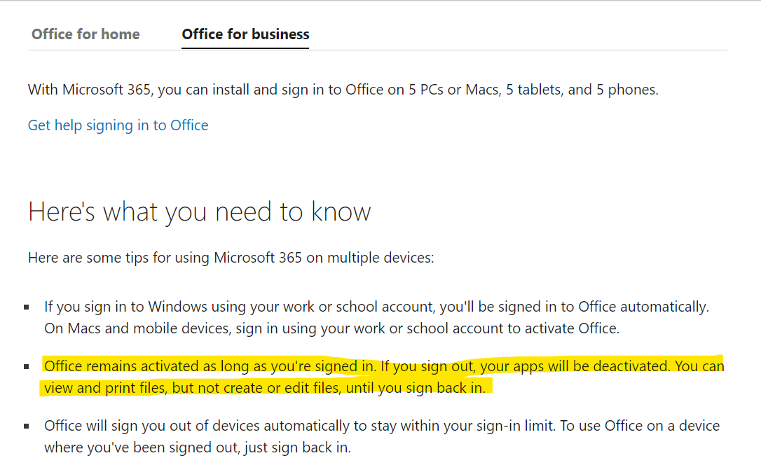 After updating office, its asking to sign in where it didn't before ...