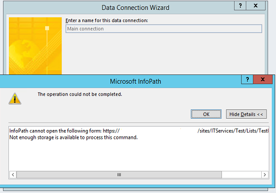 Shareponint Online office 365 : InfoPath form Give Error while publish ...