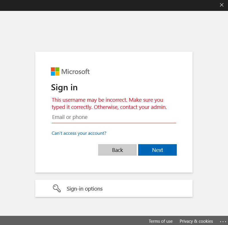 Unable to login with the college account - Microsoft Q&A