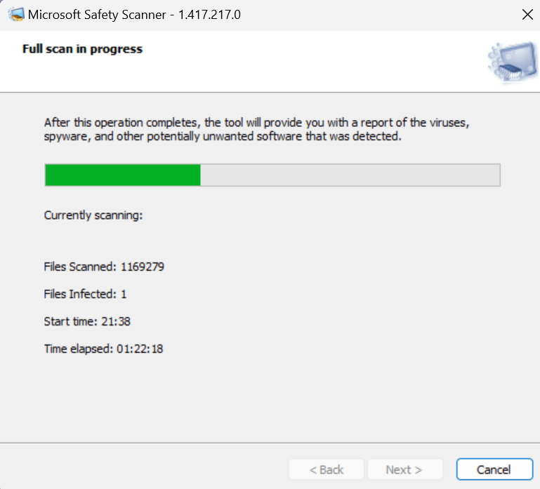 MSERT - how does it clear potentially infected files if the scan is ...