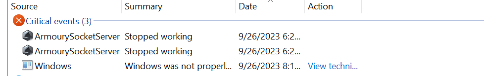 Laptop randomly crashes. Event viewer show Event 161 or Event 162 ...