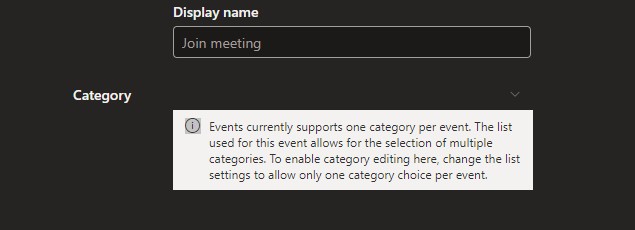 Multi-Choice Events Error