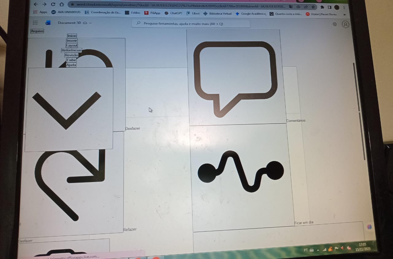 Imagem de como está o Word.