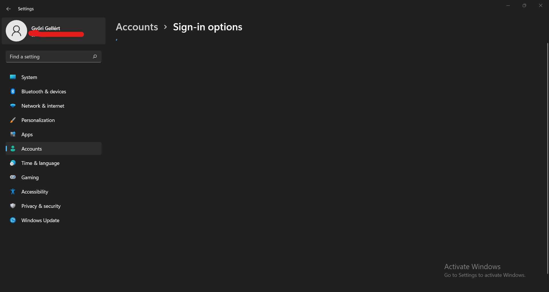 The Sign-in options in the settings won't load. - Microsoft Q&A