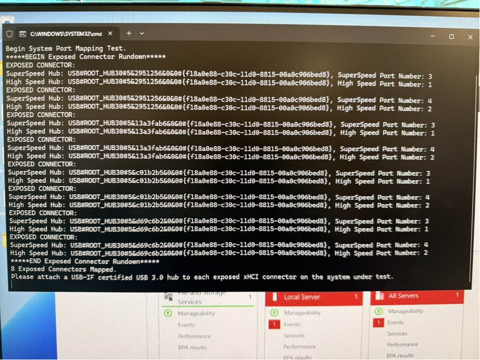 Windows Server 2025 HLK: USB Exposed port system test fail - Microsoft Q&A