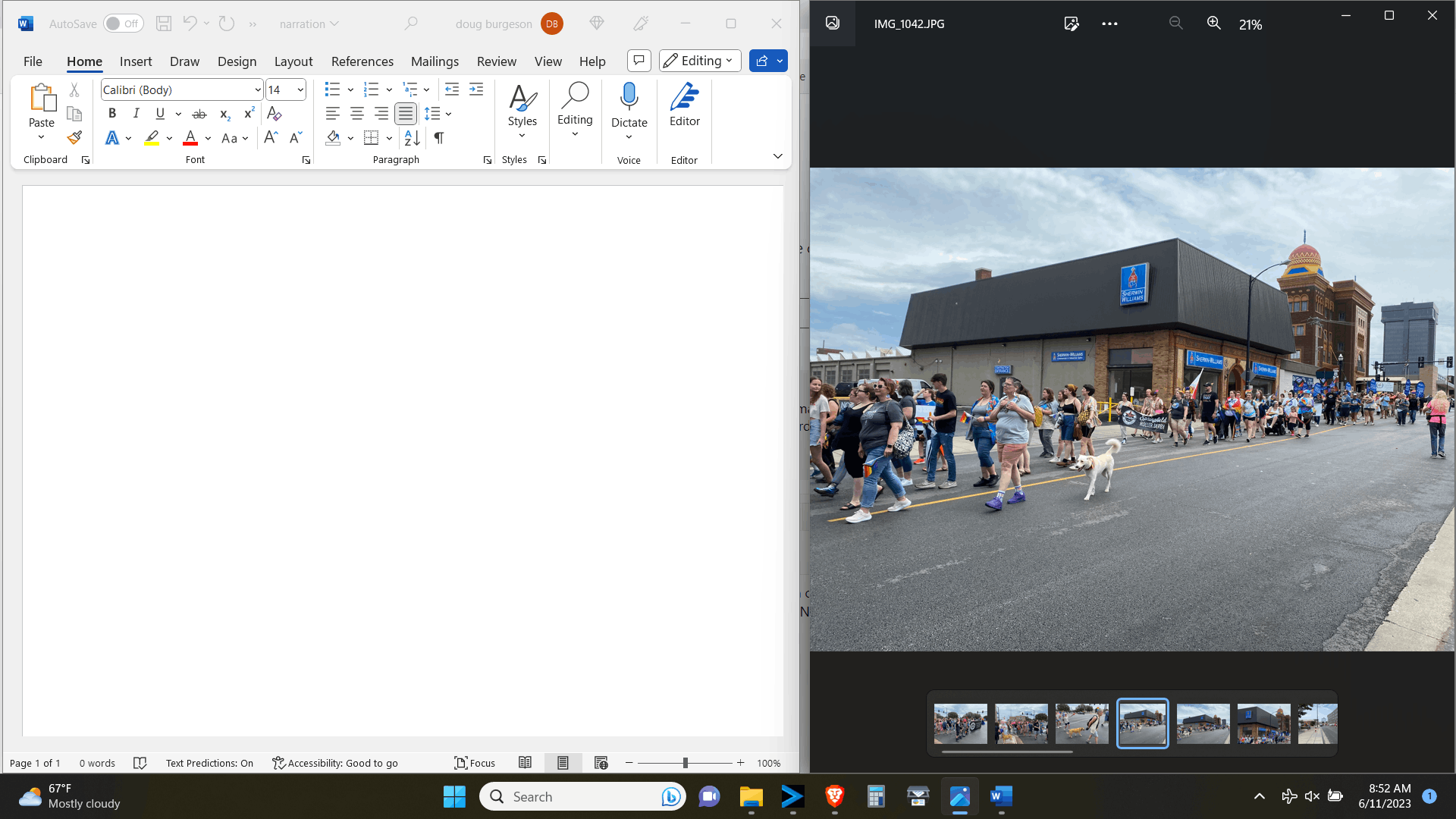 Word doc and web browser split screen issue. - Microsoft Q&A