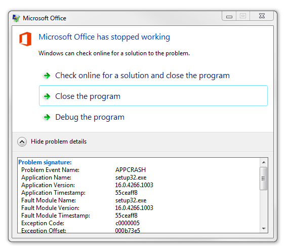 Project pro install instantly crashes - Microsoft Q&A