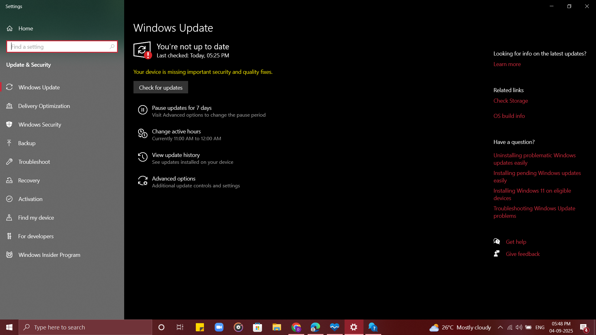 HAVING PROBLEMS UPDATING WINDOWS 10 visual data 5
