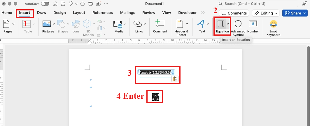 Write matrices on Mac - Microsoft Q&A