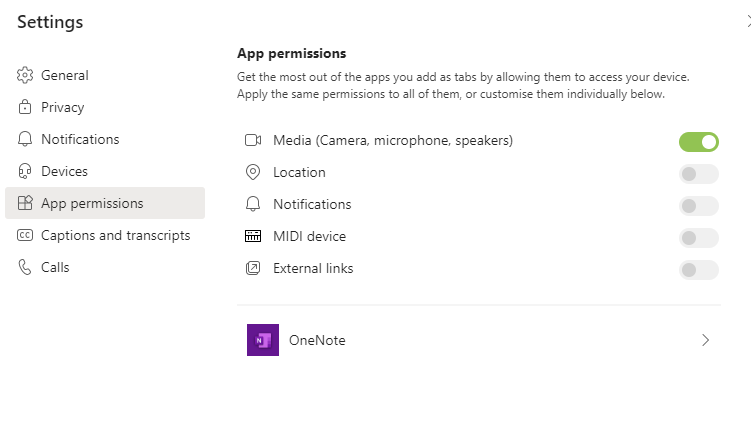 Teams app permissions greyed out - Microsoft Q&A