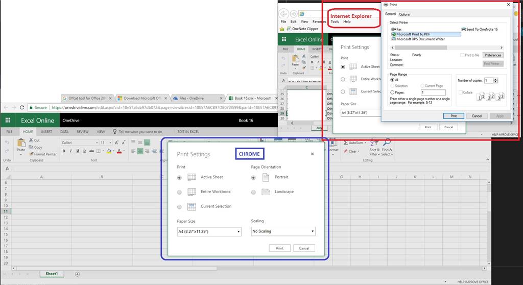 Office 365 - Wacky Excel Online printing... - Microsoft Q&A
