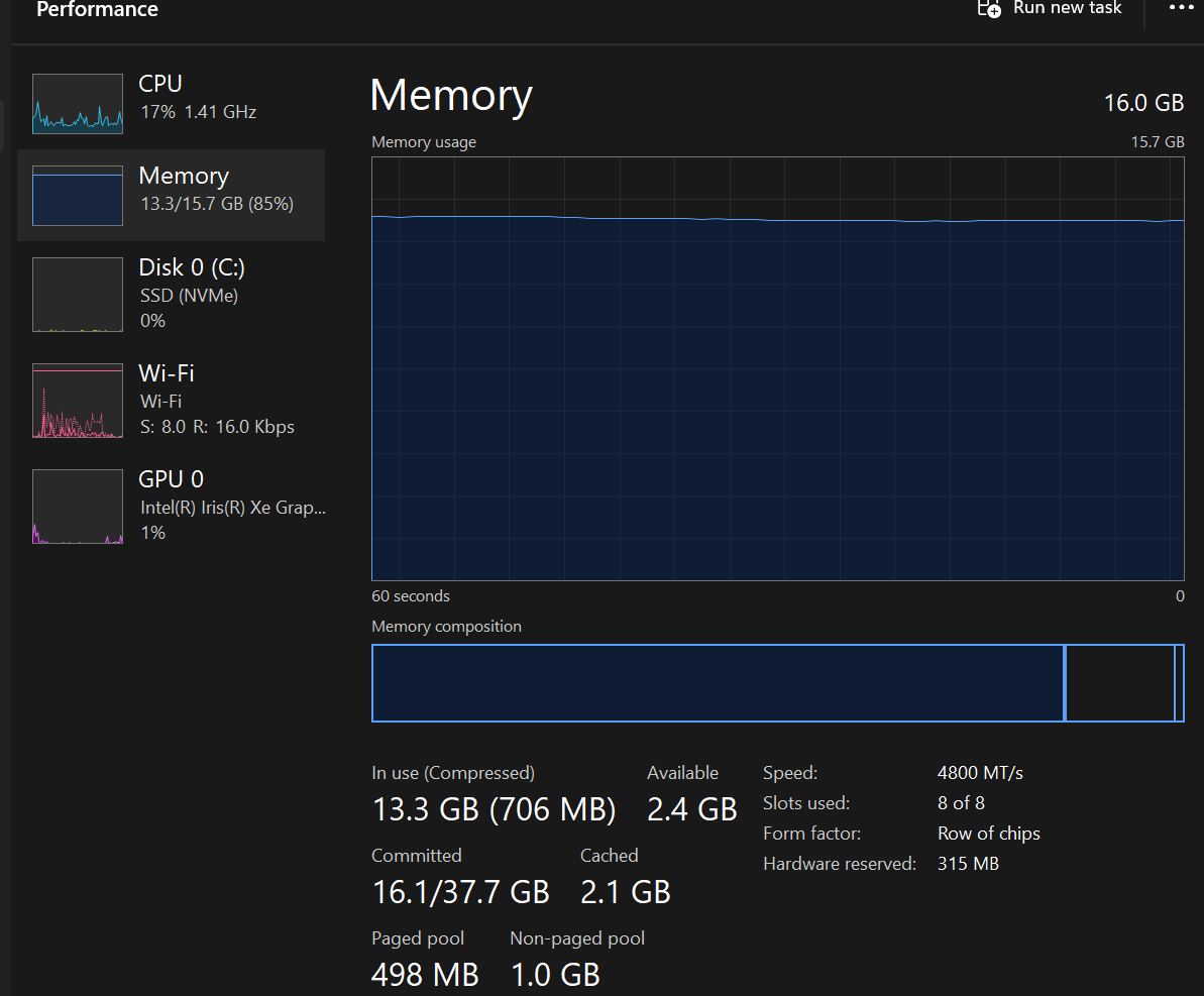 My memory numbers not matching - Microsoft Q&A