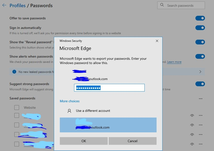 I can't view my saved passwords using credential manager - Microsoft Q&A