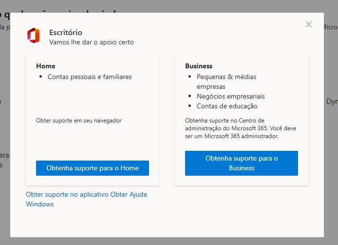 conta microsoft 