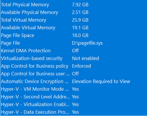 system info screenshot 2