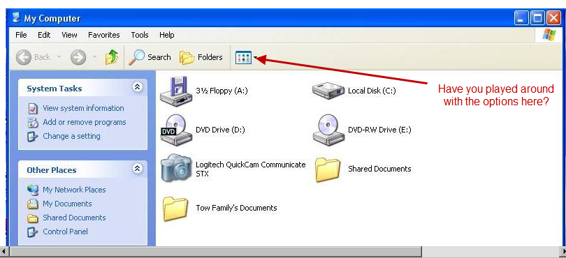 How to restore My Computer folder contents back to the default format ...