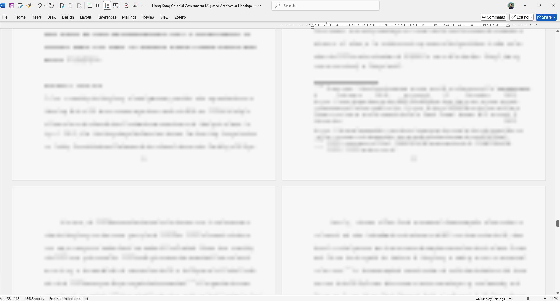 Microsoft Word bizarre behaviour: goes blurred, cursor lands two lines ...