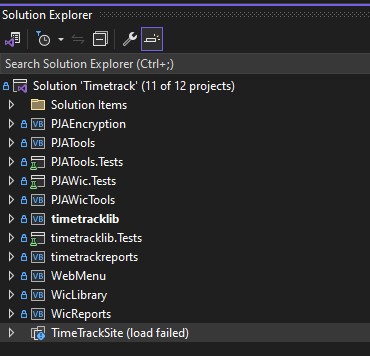 FP Timetracker Solution Explorer