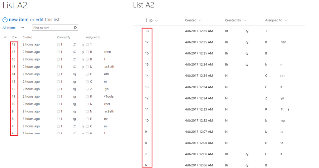 Sharepoint list ID numbers - Microsoft Q&A