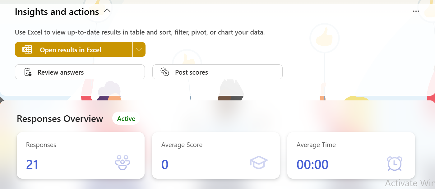 MS Form shows 21 responses received but I am not able to see the ...